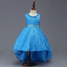 Puffy Flower Girl Dresses 2019 Sequined Bow Communion Dresses Pageant Dresses For Little Girls 2017 cupcake blue crystal flowers baby girl dresses pageant dresses for little girls g284 1
