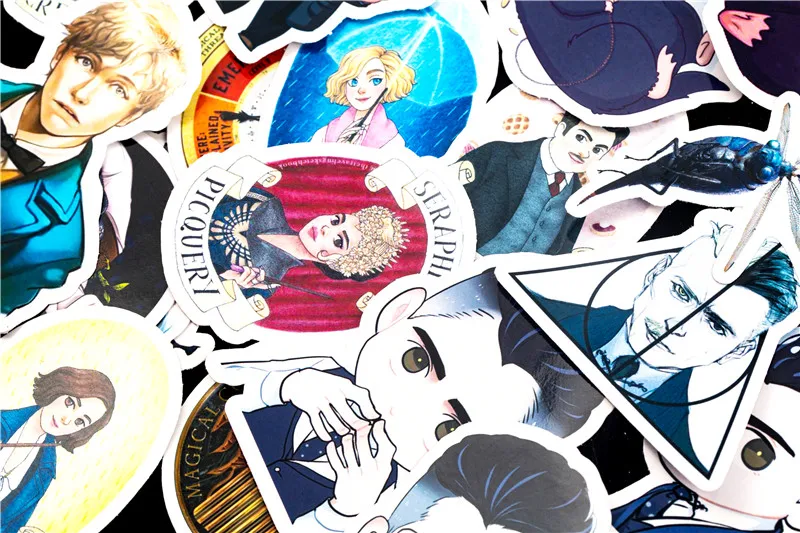 30PCS Pack Fantastic Beasts Stickers Set Funny Stickers For Kids Luggage Skateboard Laptop Cartoon Anime Stickers For Children (5)