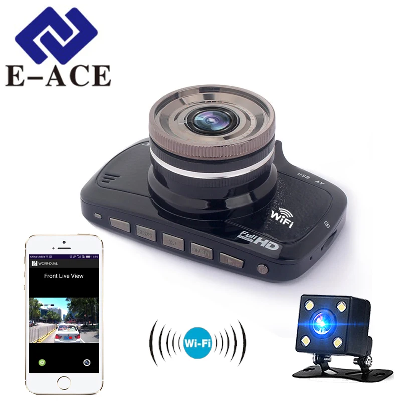 E ACE Wifi Mini Camera Car Dvr Mirror Dash Cam Full HD 1080P Automotive