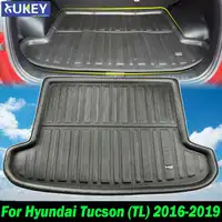 Tailored For Hyundai Tucson TL 2016 2017 2018 2019 Black Boot Cargo Liner Rear Trunk Mat Luggage Floor Tray Carpet 2015
