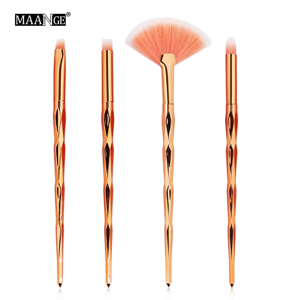 

4/1PCS Diamond Cosmetic Make-up Brushes Foundation Fan Powder Eyebrow Lip Eyeshadow Brush Makeup Brush Sets Tools Maquillage