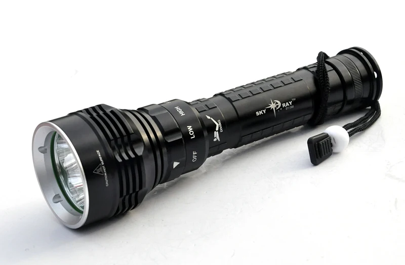 

New Bright Diving Flashlight 5x XML L2 8000Lm LED Flashlight Torch Light Waterproof 100m 26650 For Diving