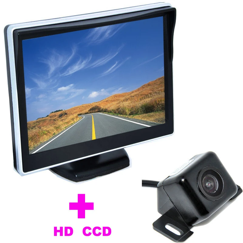 

2 in 1 Auto Parking Assistance System 5" TFT LCD Car Monitor+Universal backup camera Car Rearview Camera HD 170 Angle monitor