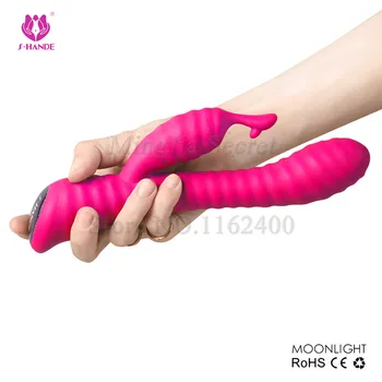 Powerful Dual Motors 9 Speeds Dildo Rabbit Vibrators Flexible G Spot Clitoris Body Wand Massager Sex Toys for Women Masturbation 1