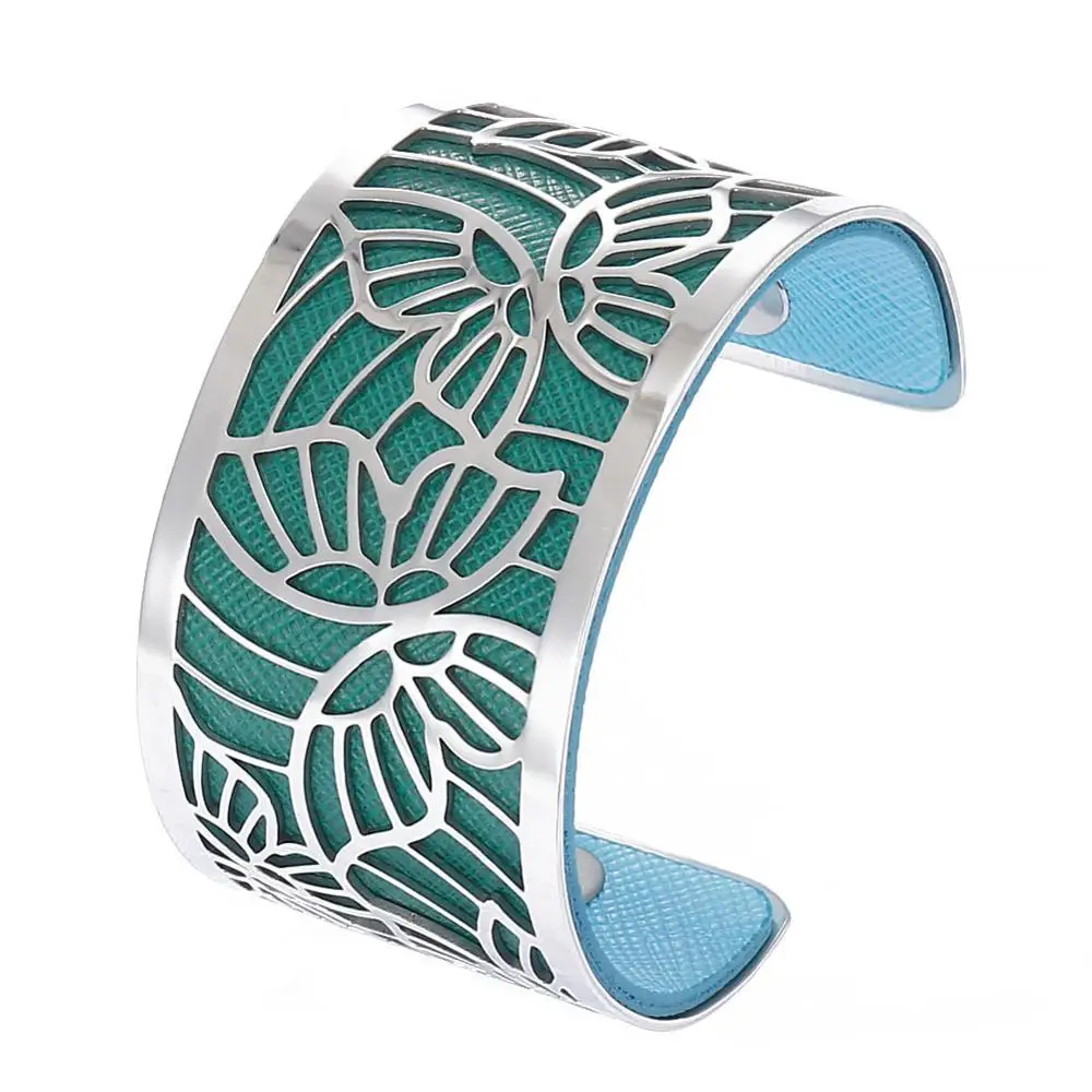 georgette Bracelet Браслеты-манжеты из кремо, браслеты из нержавеющей стали с бабочкой Argent Femme Manchette Blace Statemenet, сменные кожаные браслеты - Окраска металла: georgette Bracelet