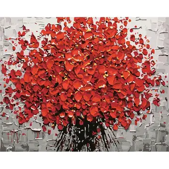

4064 Red Flowers - DIY Paint By Numbers
