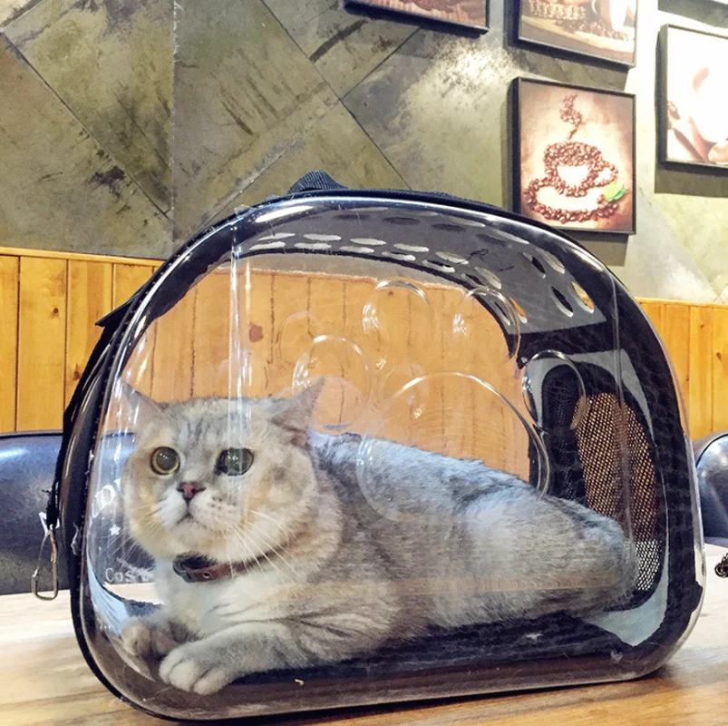 

Pet Carrier Bag Dog for Outdoor Activities Pet Folding Zipper Transparent Handbag Fashion Bag