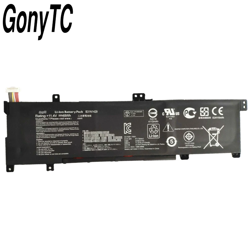GONYTC оригинальный B31N1429 Аккумулятор для ноутбука ASUS A501L A501LX A501LB5200 K501U K501UX K501UB K501LB