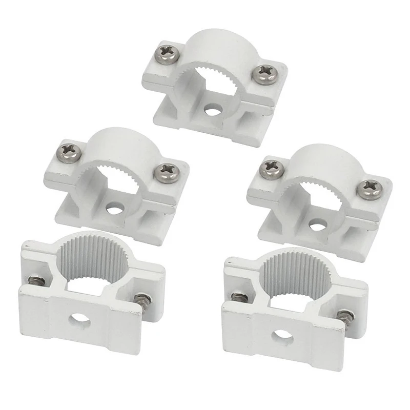 32mm Dia Wall Mounted Aluminium Pipe Clip Clamp Fastener 5pcsin Clamps