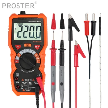 

PROSTER True RMS Digital Multimeter 6000 Counts Auto Range AC/DC voltage current NCV Tester with Backlight Test Leads