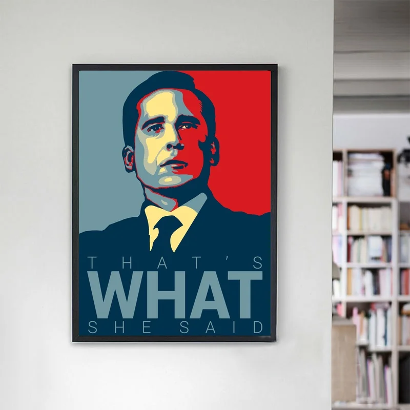 

Michael Scott Art Silk Posster Nordic Posters and Prints Wall Pictures for Living Room