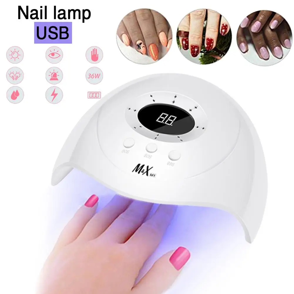 

UV Nail Lamp 24W with 12 pcs Led Lamps Nail Dryer for Gel Based Nails Polish UV Led nails lamp for Fingernail and Toenail