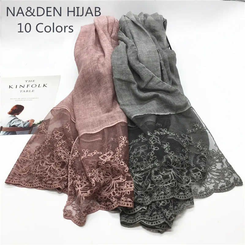 

1PCS Hot sale fashion lace women scarves soild elegant simple flowers cotton and viscose Lace Mosaic designshaws high quality