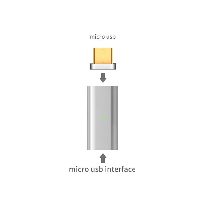 MLLSE Магнитный Кабель-адаптер Micro USB TYPE-C кабель для зарядки SAMSUNG S9+ Xiaomi HUAWEI LG lenovo Asus htc Moto Android USB-C - Цвет: Silver to Micro USB