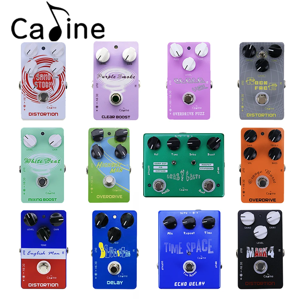 

Caline Overdrive/Distortion/Delay/Boost Series Portable Electric Guitar Effect Pedal and Power Supply