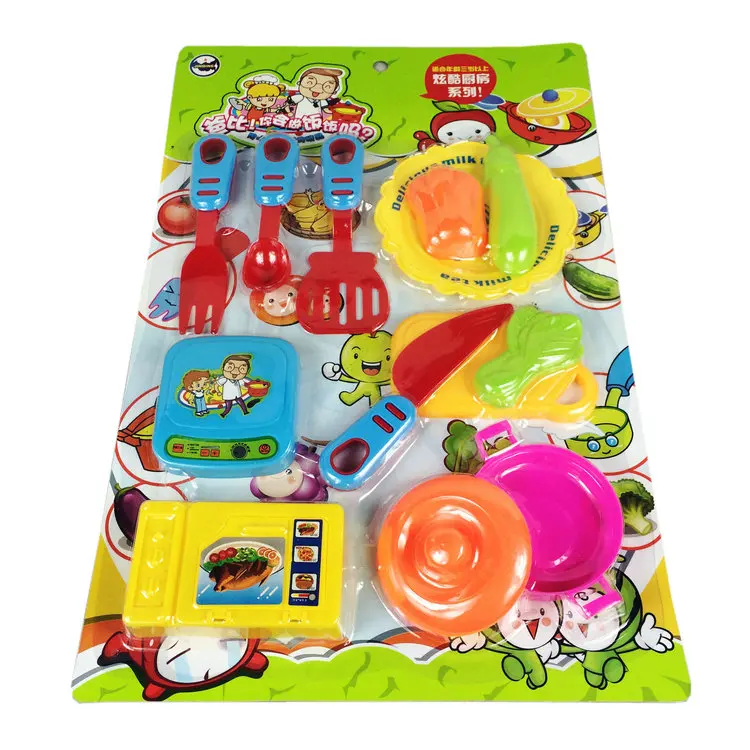 Pretend play kitchen set toys miniature cooking set Kitchenware accessories for Children educational toy brinquedo Plastic 2016