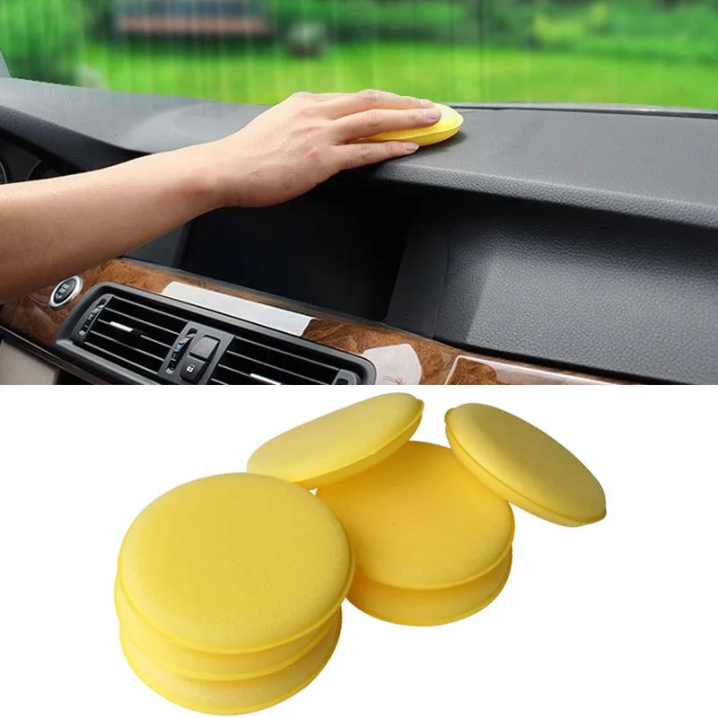 

12Pcs/lot Car Vehicle Wax Polish Foam Sponge Hand Soft Wax Yellow Sponge Pad/Buffer for Car Detailing Care Wash Cleaning