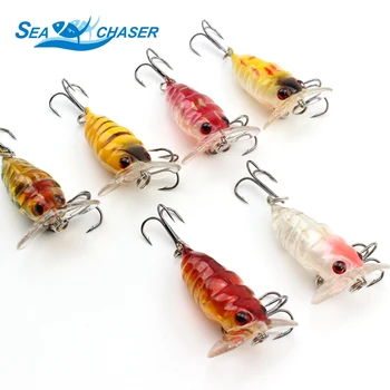 

Advanced Simulation 6 Pcs 6 colors Plastic Top water Insects Lure 4cm 4g Fishing Bait Bass Crank Bait Free Shipping