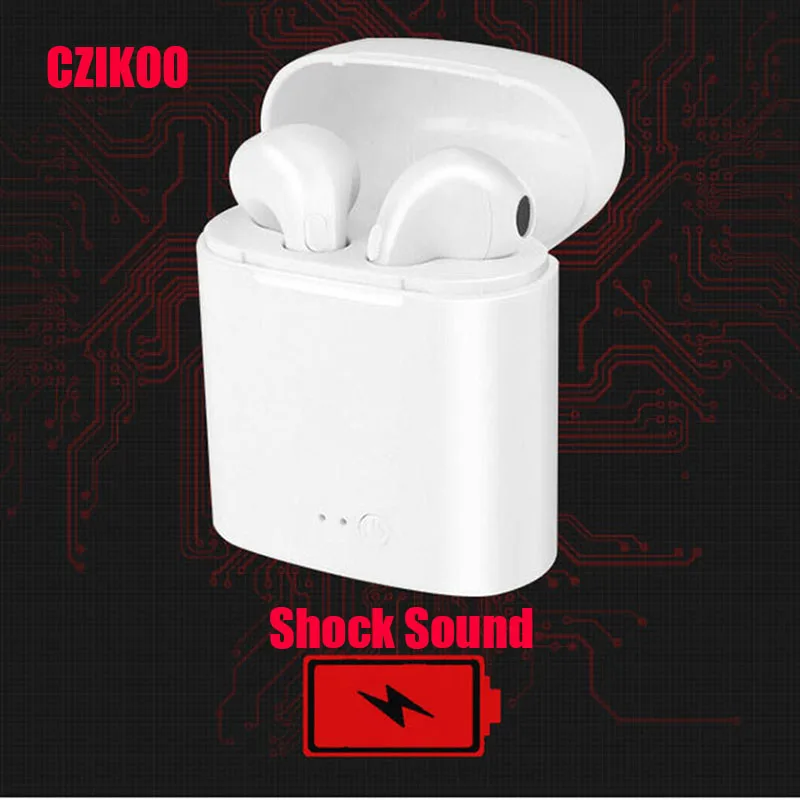 

in-ear for I7 i7s tws Bluetooth Earphone Earbuds Headset wireless headphone With Mic with charging box pk i11 i12 i20 i14 tws
