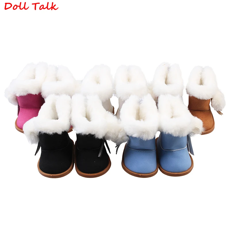 

Doll Talk Plush Doll Winter Snow Boots For 18 Inch Doll Toy Zipper Keep Warm Shoes For Girl Boy Dolls Christmas Gift For Kids