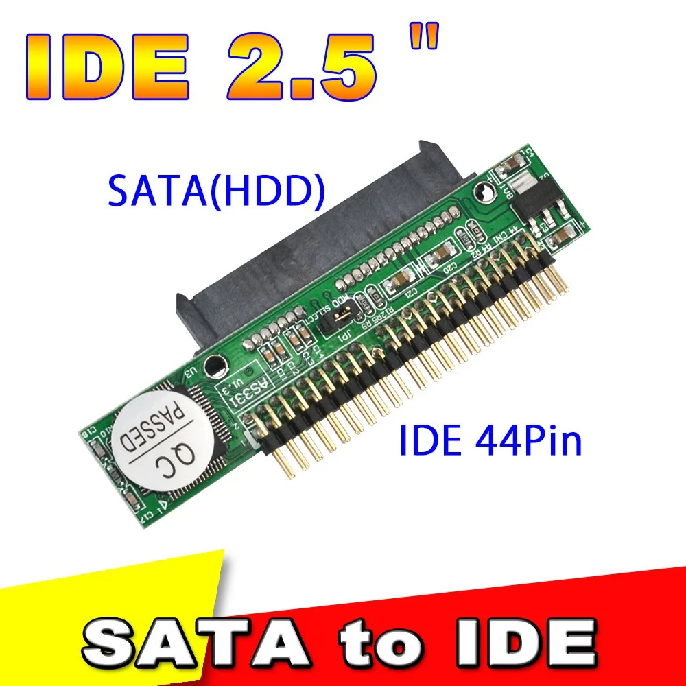 Kebidumei 5 шт./лот Sata к IDE 2 Female inch Male 44 pin port 1.5Gbs Поддержка ATA 133 100 HDD CD DVD адаптер|port sata|sata