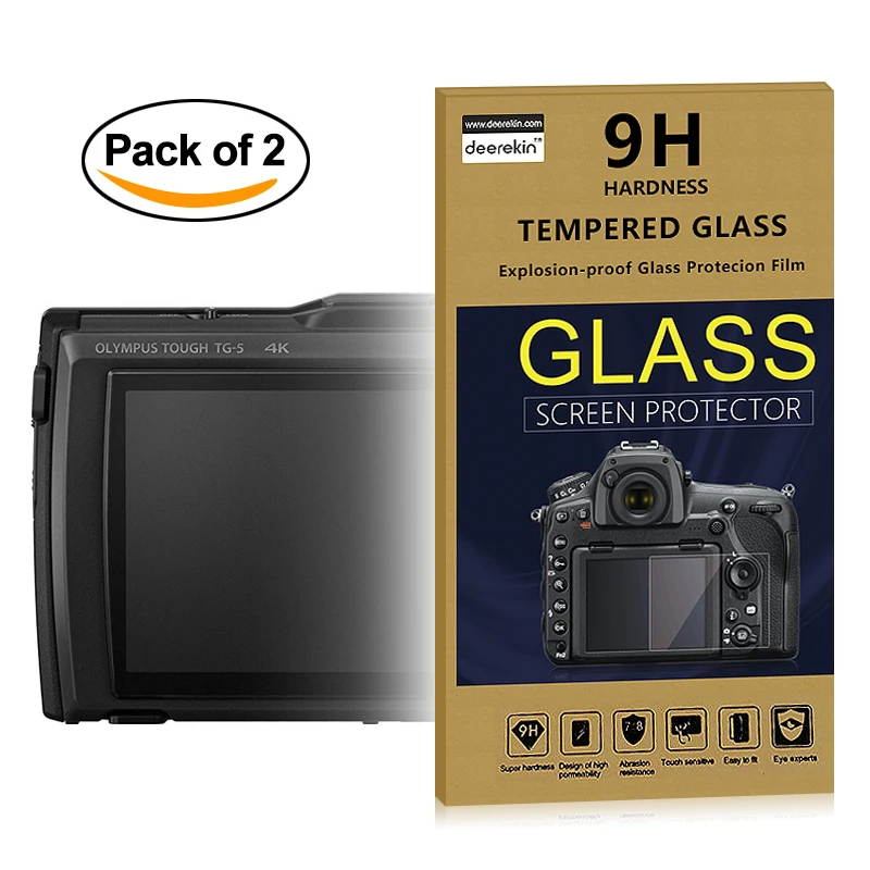 

2x Self-Adhesive 0.3mm Glass LCD Screen Protector for Olympus TG-6 TG-5 TG6 TG5 TG4 TG-4 Tough TG-3 TG3 Waterproof Camera