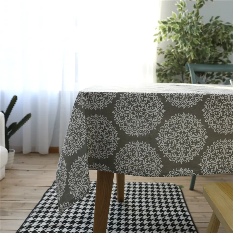 

Outdoor Tablecloth Square Table Cover Cotton Linen Rectangle Dustproof Dining Table Cloth Home Party Banquet 5 Optional Color