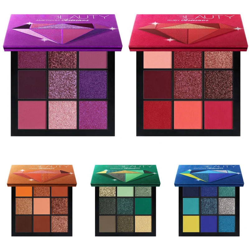 

9 Colors RUBY AMETHYST EMERALD TOPAZ Eyeshadow Palette Matte Glitter Makeup Hudas Eyeshadow Pallete Paleta De Sombra Maquillaje