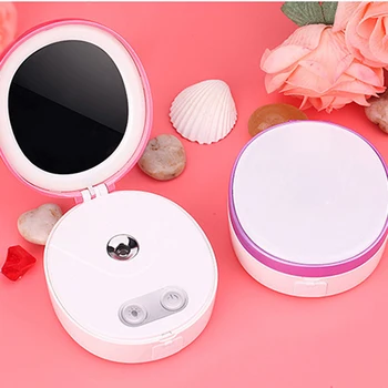 

Moisturizing Facial Body Nebulizer Steamer Mini Spray Multi Function Nano Mist Sprayer Makeup Mirror Power Bank Makeup Tool 30