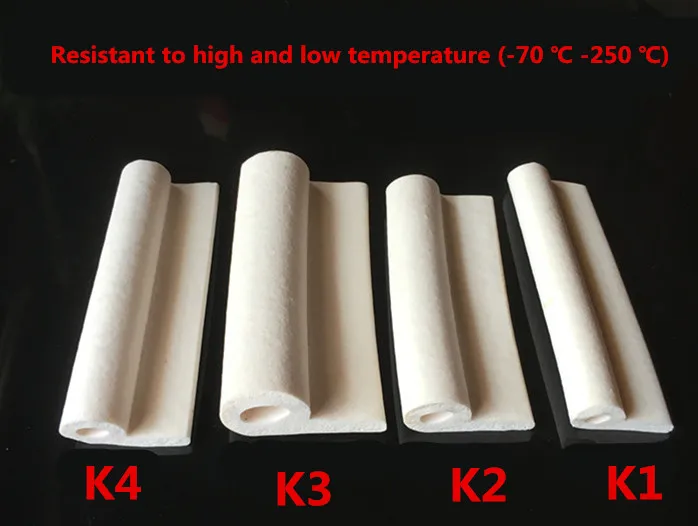 100cm Silicone foam 9 note high temperature sealed strip oven seal silicone sponge P type of