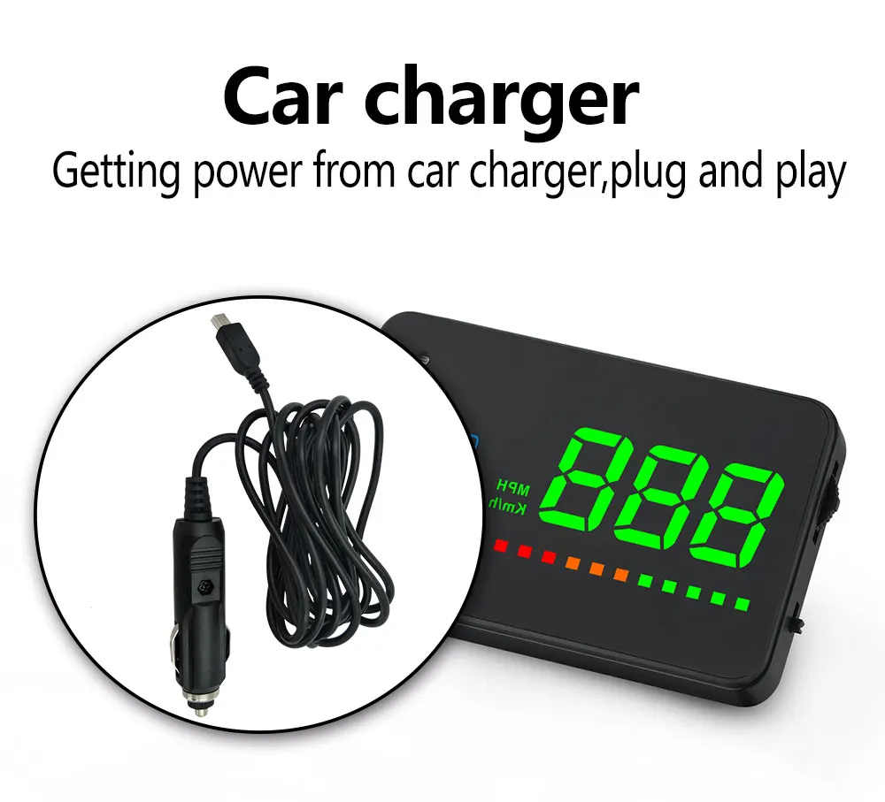 RMLKS Compatible With All Car Speed Projector GPS Digital Car Speedometer A2 Electronics Head Up Display Auto HUD Windshield Pro