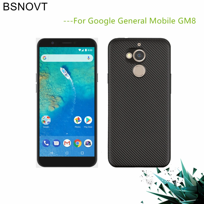 

For Google General Mobile GM8 Case Shockproof Soft Carbon fiber Slim TPU Phone Case For General Mobile Android One GM8 Shell
