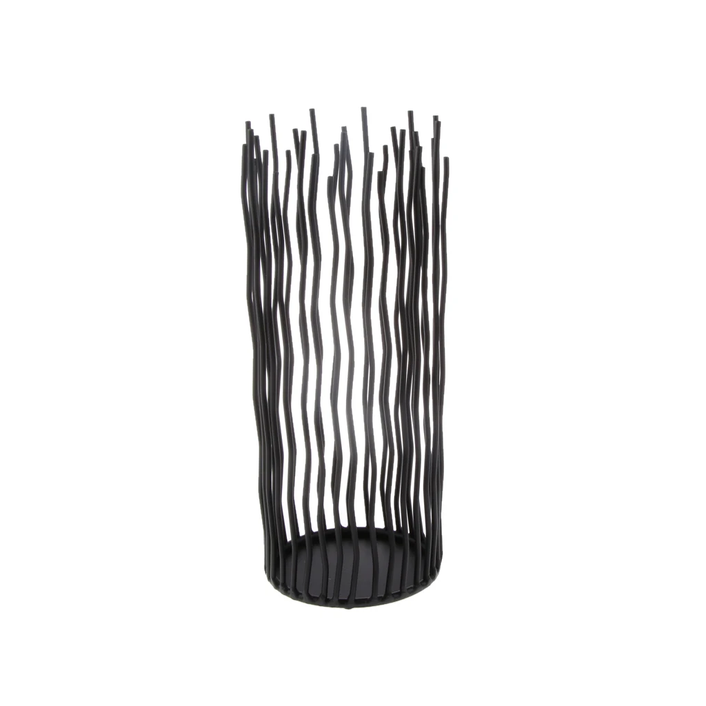 Elegant Tealight Candlestick, Table Decoration For Parties And Celebrations Height: 25 Cm Black