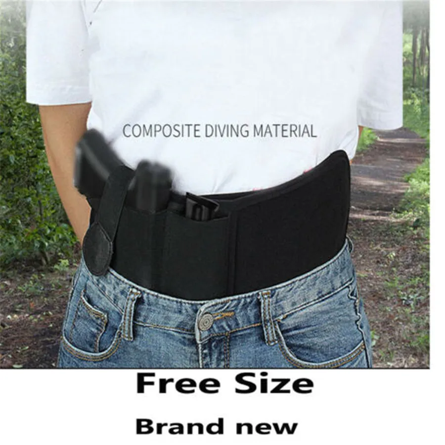 

2019 Brand New Style Tactical Belly Waist Band Holster Waist Band for Handgun Pistol Gun Carry Black