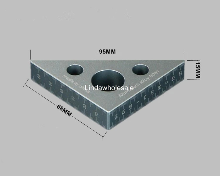 Деревообрабатывающий инструмент, измерительный инструмент из алюминиевого сплава, деревообрабатывающая линейка, инструмент для резьбы по дереву