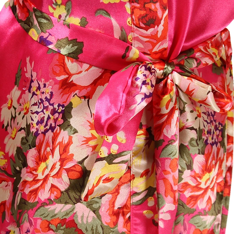 Халат кимоно атласный с цветочным принтом для девочек|robe kimono|robe roberobe for wedding |