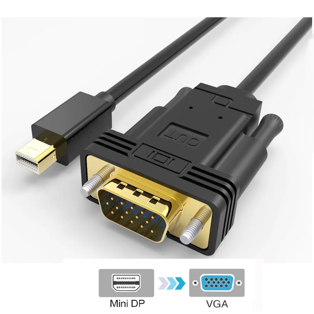 

Thunderbolt mini displayport male to VGA male notebook tablet dedicated adapter cable