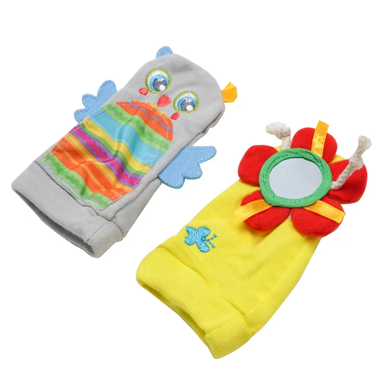 Развивающие детские игрушки с героями мультфильмов, мягкие детские погремушки-животные, носки для детей 0-24 месяцев, плюшевые носки для новорожденных, детские носки с игрушками - Цвет: owl mirror