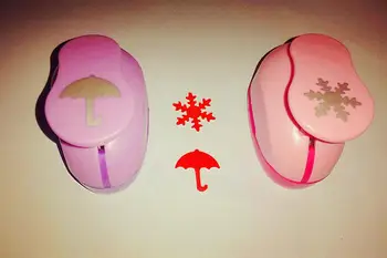 

2pcs(2.5cm) snowflower and umbrella shape craft punch set Punch Scrapbooking school Paper Puncher eva hole punch free shipping