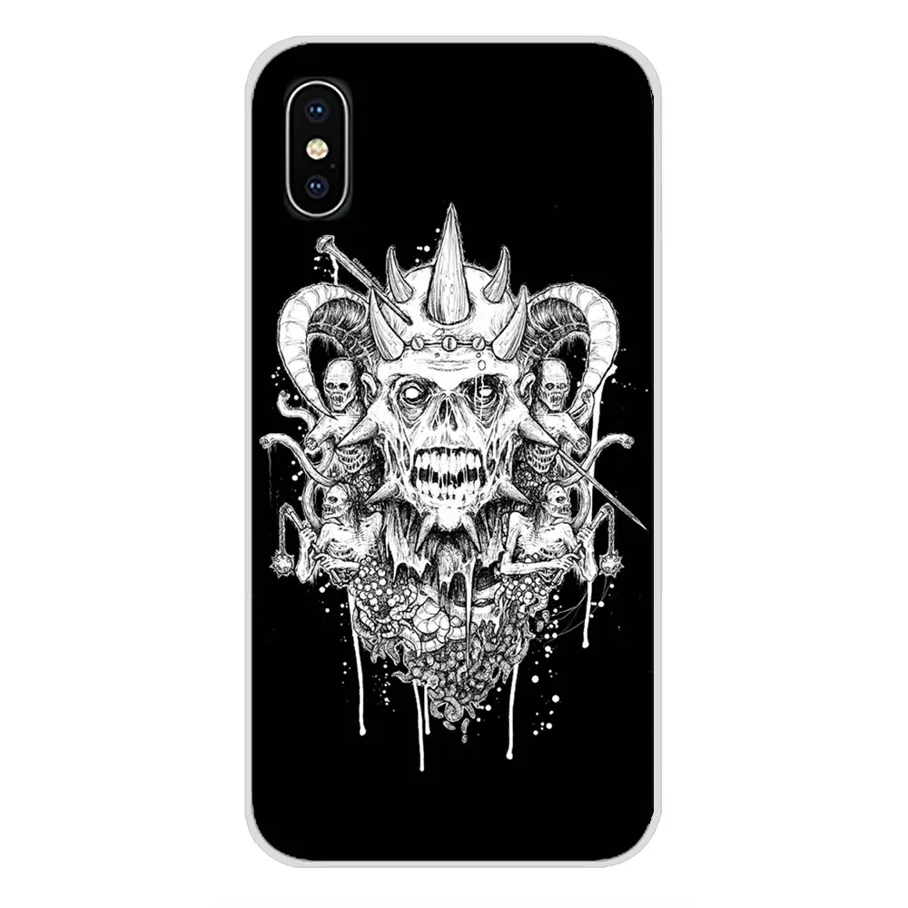images 2 Сатанинский череп темно-аксессуары телефон чехлы для huawei P Smart Коврики Honor 7A 7C 8C 8X9 P10 P20 Lite Pro Plus - Цвет: images 2