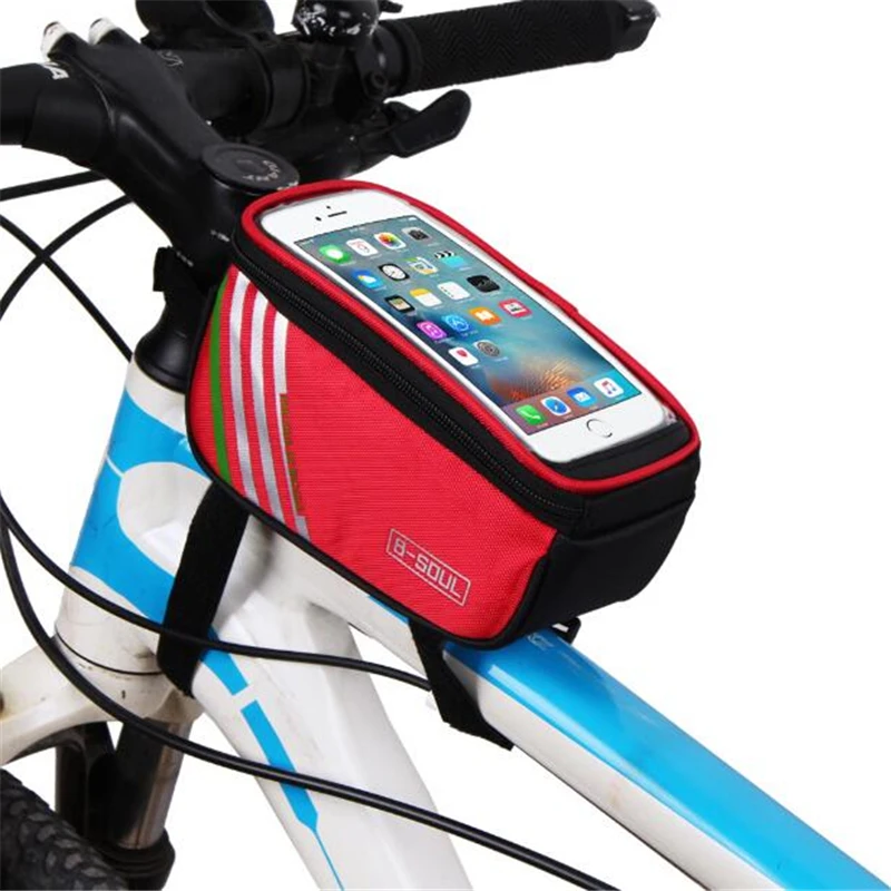 5,5 л/дюймов водонепроницаемый Сенсорный Экран велосипедные сумки Велоспорт велосипед передняя рама сумка кошелек-туба сумка для хранения мобильного телефона