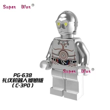 20 шт. супергерой Marvel C3P0 TC-14 хром, серебро строительные блоки экшн-Кирпичи Модель Развивающие игрушки diy