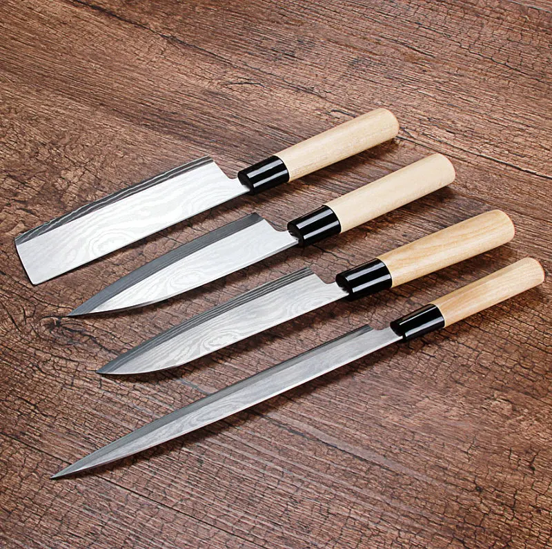 Дамасские Ножи шеф-повара японские лососевые ножи для суши из нержавеющей стали сашими кухонный нож сырой рыбы филе слоев Cooki нож подарок
