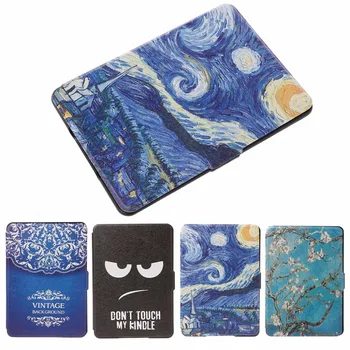 

Waterproof Slim Faux Leather Folio Flip Case Protective Shell Skin Cover For Amazon Kindle Paperwhite 1/2/3 6 Inch