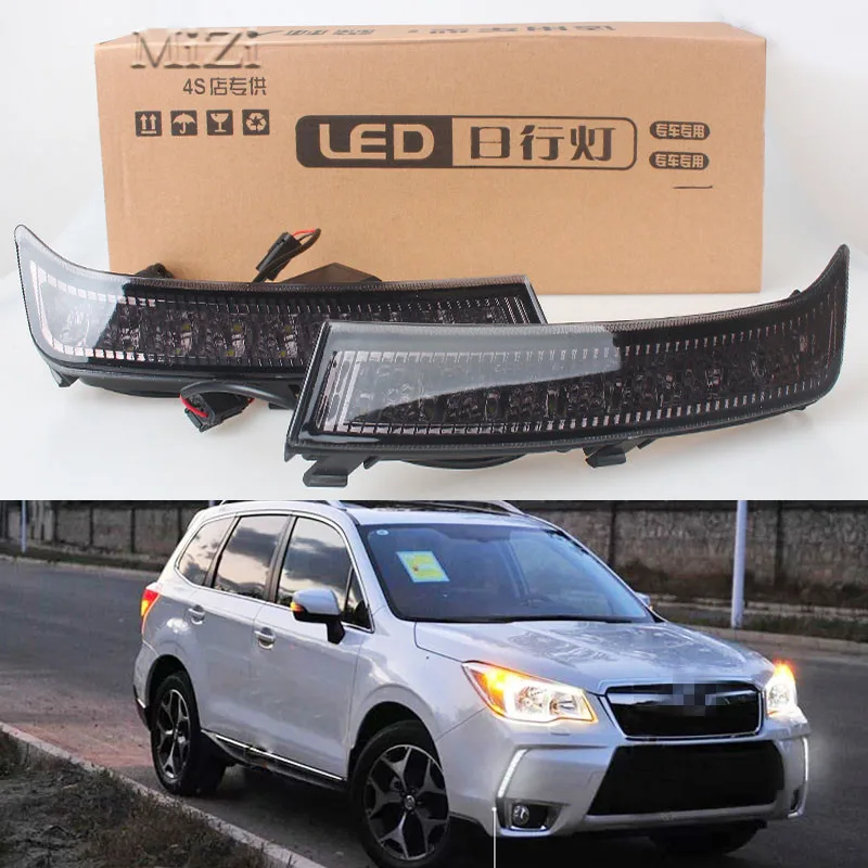1 Pair Daytime Running Lights DRL Daylight Car White LED DRL Fog Head Lamp Cover Car Styling For Subaru Forester 2013 2014-2016 1 Pair Daytime Running Lights DRL Daylight Car White LED DRL Fog Head Lamp Cover Car Styling For Subaru Forester 2013 2014-2016