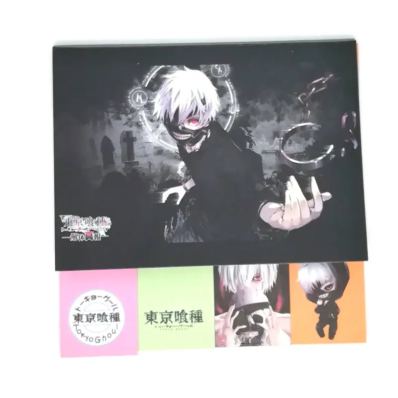 

3pcs Anime Tokyo Ghoul Memo Pad Notes Memo Post it Paper Sticker Page Flags School Office Korean Stationery Supplies Notebook