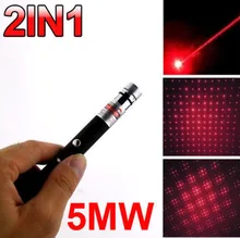 1 UNID 2in1 Puntero Láser Rojo de Gran Alcance Puntero Láser Viga de La Pluma Luz 5 mW Profesional Presentador