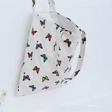 YILE натуральная хлопковая льняная эко хозяйственная сумка для переноски на плечо Эко сумка бабочка 1703