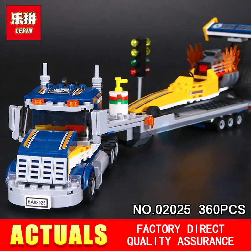 

Lepin 02025 360Pcs City Series The High Speed Racer Transporter Set Children Educational Building Blocks Bricks Toys Model 60151