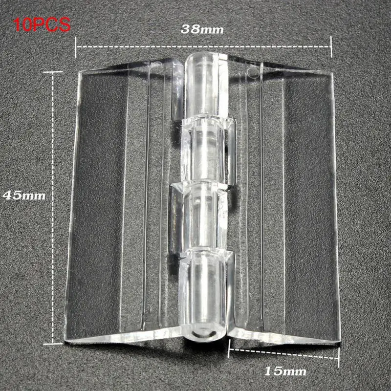 

10Pcs Durable Clear Acrylic Plastic Folding Hinges Plexiglass Hinge for storage box link showcase furniture 4 Size Choosed